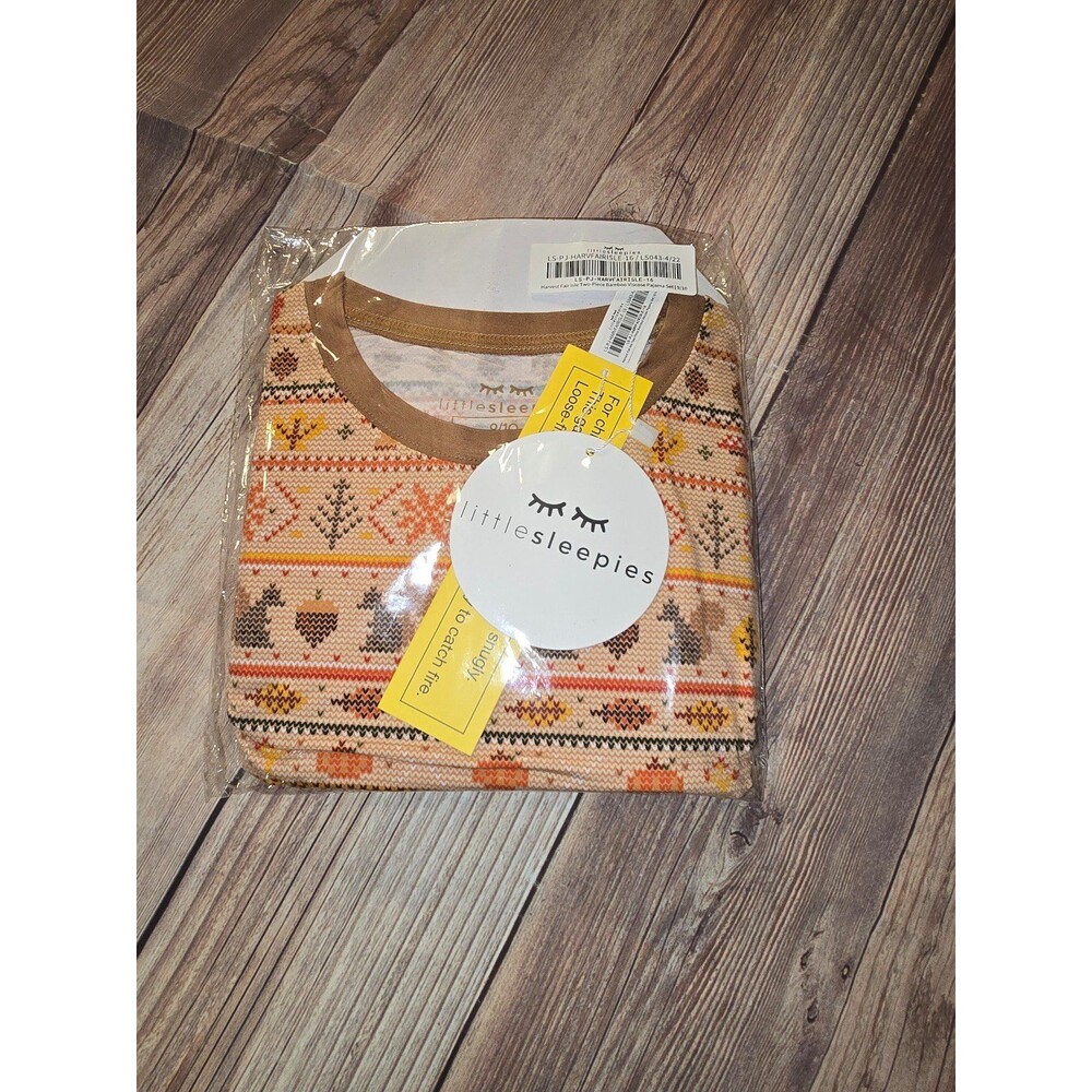 Little Sleepies Harvest Fair Isle 9/10 pajama set